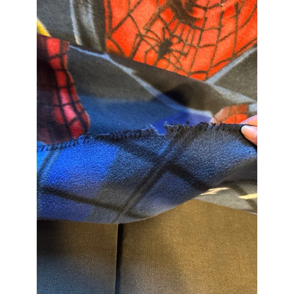 Spider-man marvel movie promo 2002 fleece blanket VTG Y2K city leap rare